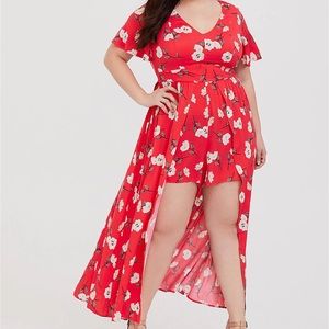 Red Walk Through Romper (High Low) Torrid